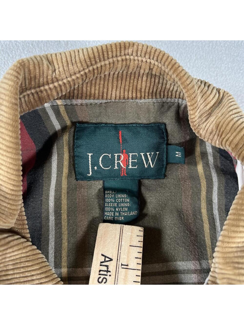 Vintage Y2K J.Crew Pea Barn Coat Corduroy Collar - Picture 4 of 9